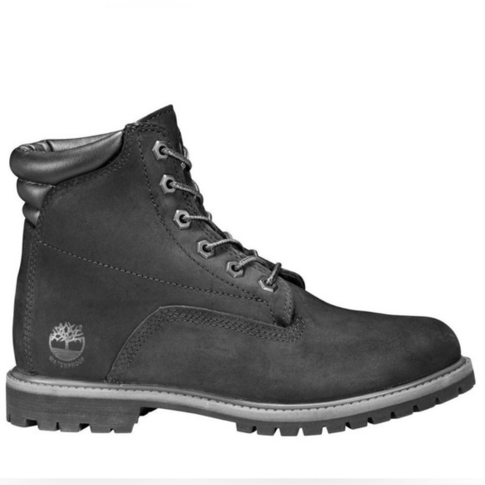 Timberland Waterville 6" Waterproof Boots Black Nubuck Leather Women's 10 NWOB
